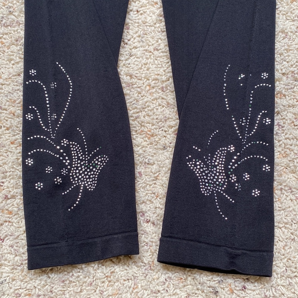 Women’s Large black Soho Lady yoga/stretchy bling capris. - Picture 7 of 10